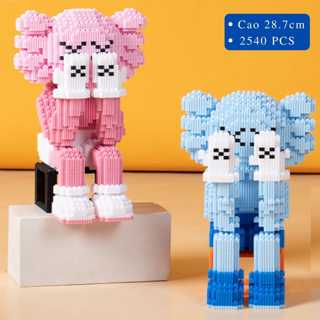 Kaws size lớn Đồ chơi lắp ráp mô hình nhân vật Kaws tặng kèm búa lắp ghép