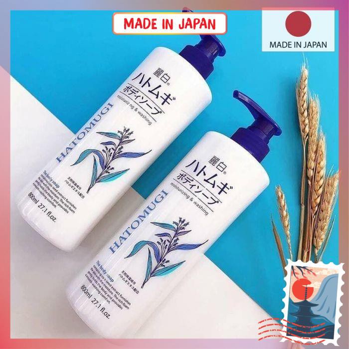 [NỘI ĐỊA NHẬT] Sữa Tắm HATOMUGI Trắng Da Nội Địa Nhật | HATOMUGI 800ml