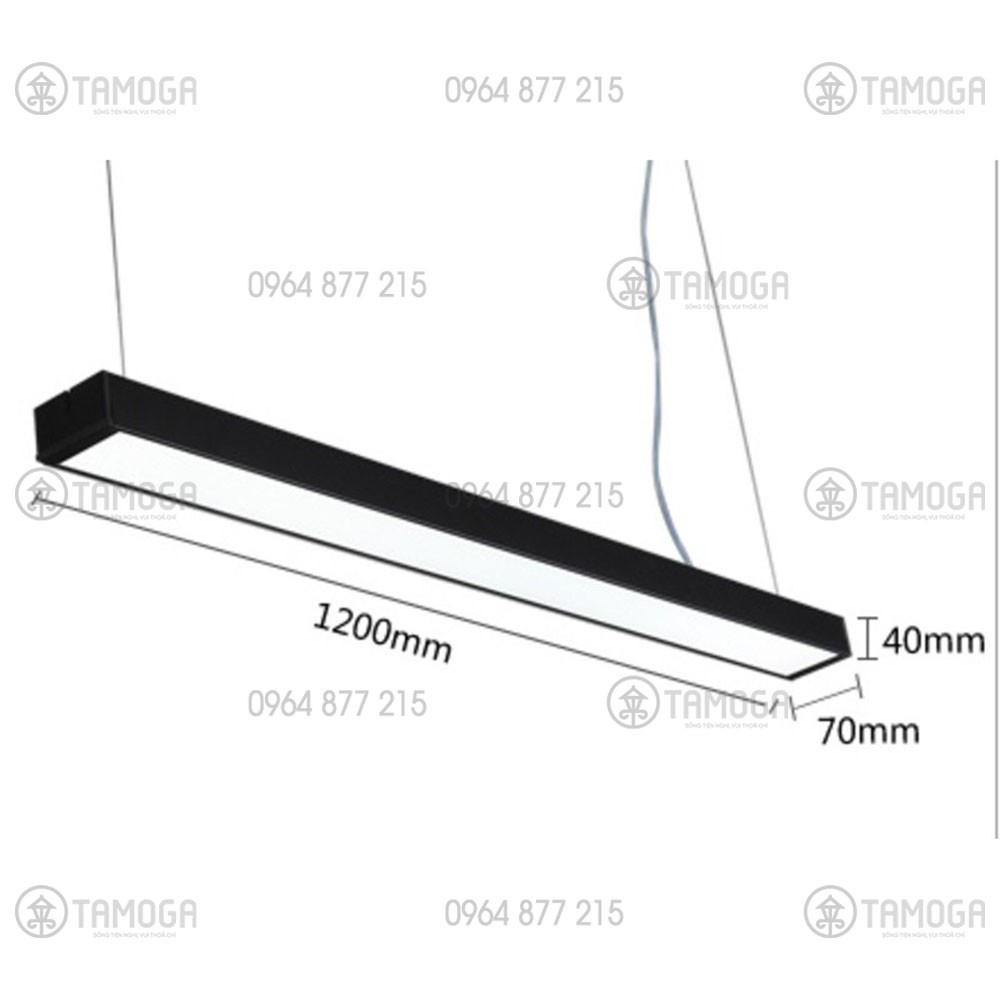 Đèn thả máng văn phòng loại 1 -36W - Ánh sáng trắng, vàng trung tính DT 5078