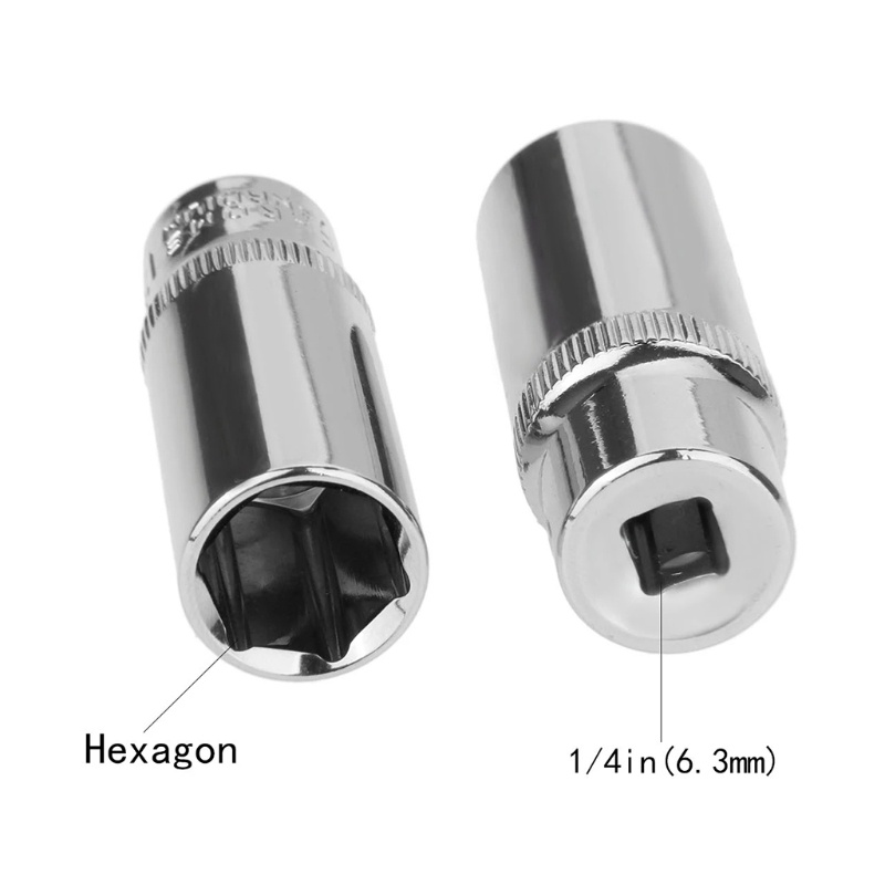 Đầu Chuyển Đổi Bánh Cóc Lục Giác 1 / 4 6-14 Chuyên Dụng