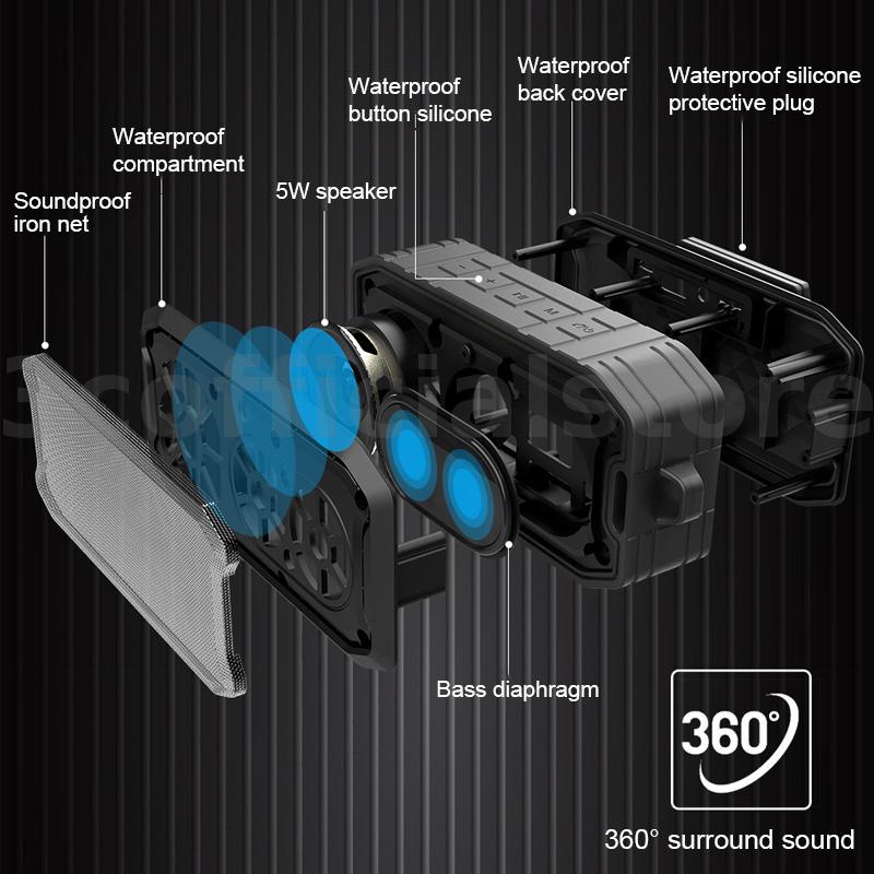 Loa Bakeey M3 Kết Nối bluetooth 5.0 HiFi 3D Chống Thấm Nước