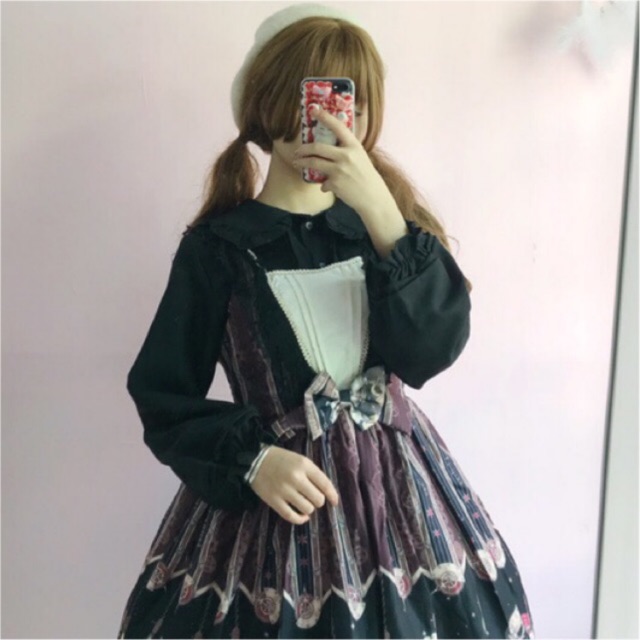 [có sẵn] Áo sơ mi blouse Lolita tay dài nhiều màu