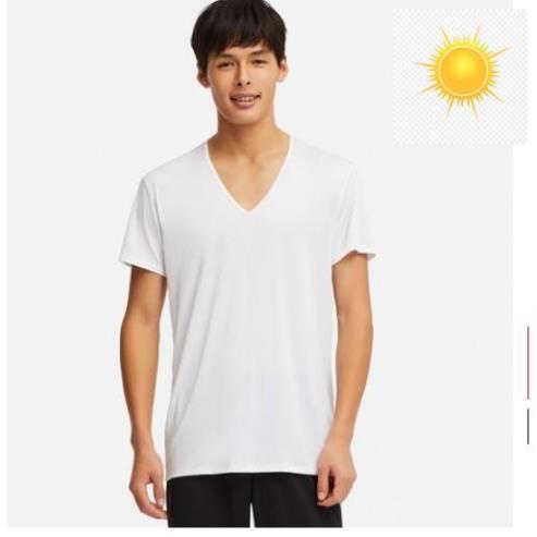Áo làm mát cho Nam Airism Uniqlo cổ tim cộc tay mẫu mới 2019