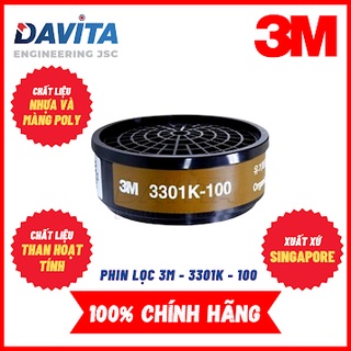 Phin Lọc 3301K-100 3M dùng cho mặt nạ 1 phin lọc 3M