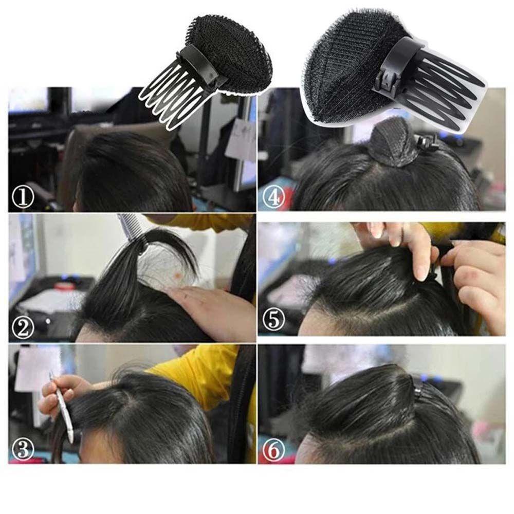 Đệm Búi Tóc Màu Đen Tự Nhiên Vô Hình Tạo Kiểu Tóc Sành Điệu