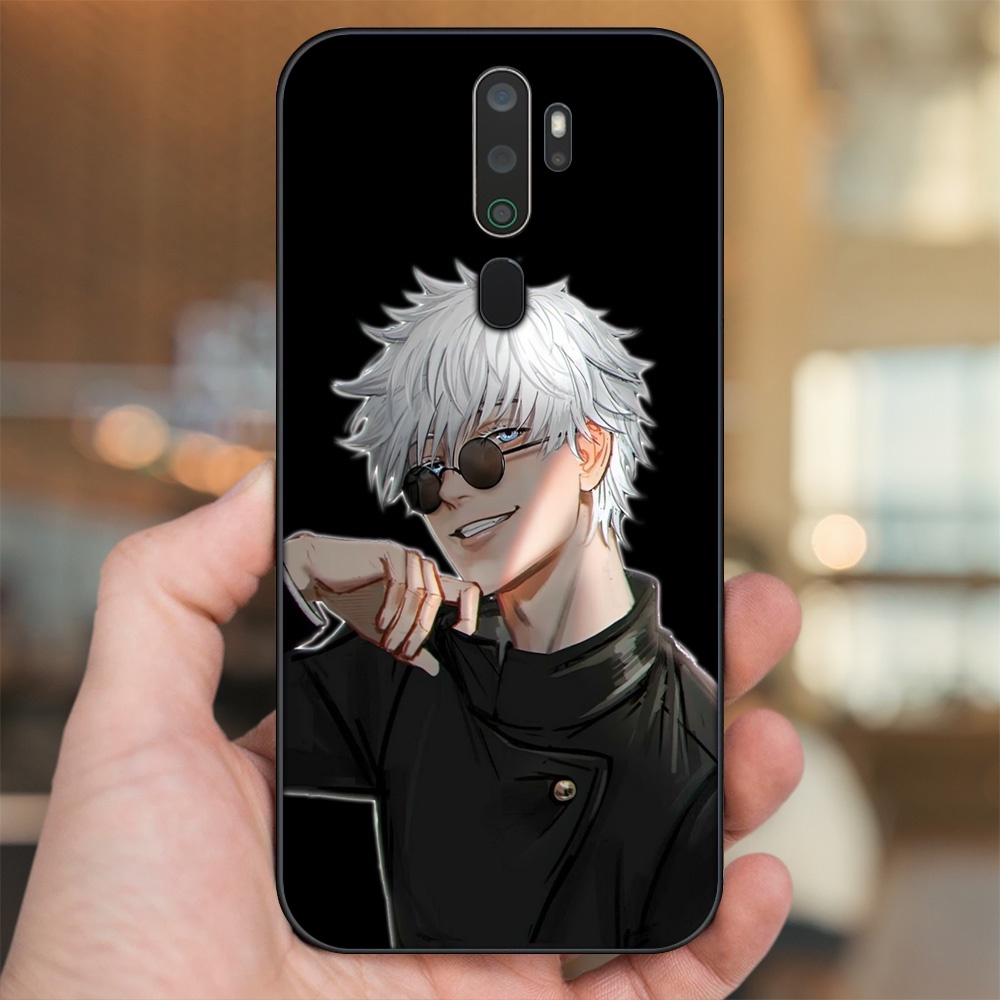 Ốp lưng Oppo A5 2020, A9 2020 viền đen in hình Satoru Jujutsu Kaisen