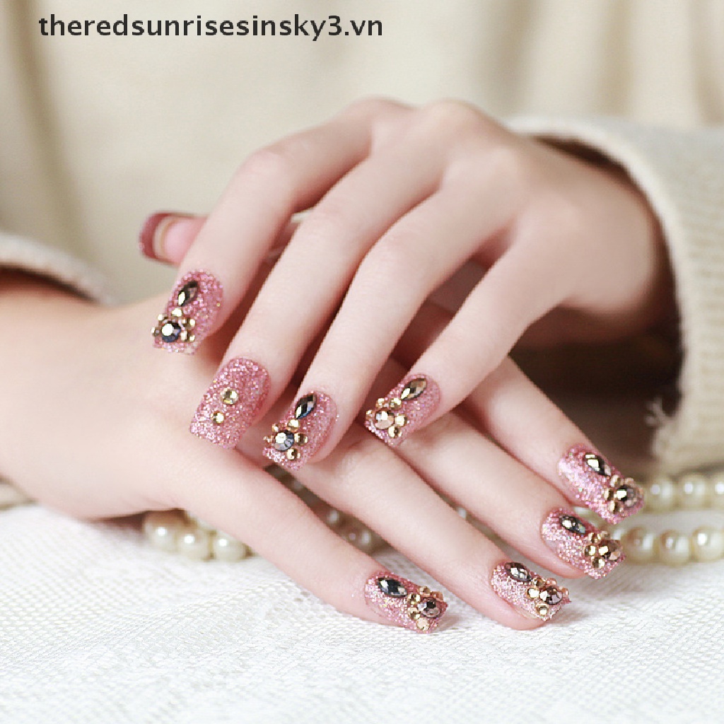 Set 24 Móng Tay Giả Dán Trang Trí Nghệ Thuật