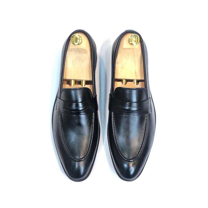 Giày Loafer OneMan da bò thật đế cao su - Da nhập khẩu nguyên tấm loại 1, tl033 tl033n bảo hành 12 tháng