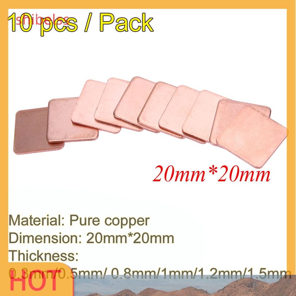 Set 10 Miếng Đồng Tản Nhiệt 20mm X 20mm 0.3mm To1.5Mm Cho Laptop