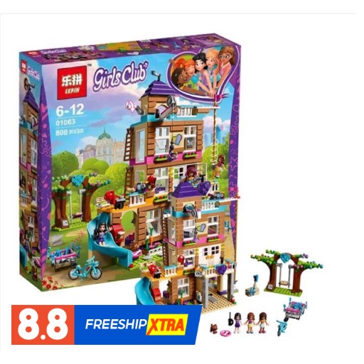 [Rẻ vô địch] Lắp ráp xếp hình mô hình friends  Bela 01063- Ngôi nhà tình bạn có 808pcs