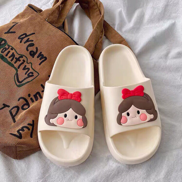 Dép bánh mì bé gái thắt nơ đỏ Dép thời trang nam nữ