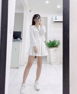 Croptop ly trắng / đen