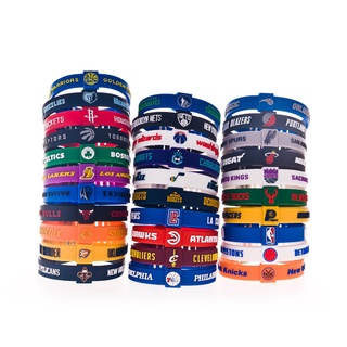 Vòng Đeo Tay Logo Đội Bóng Rổ NBA Bằng Silicon Có Thể Điều Chỉnh