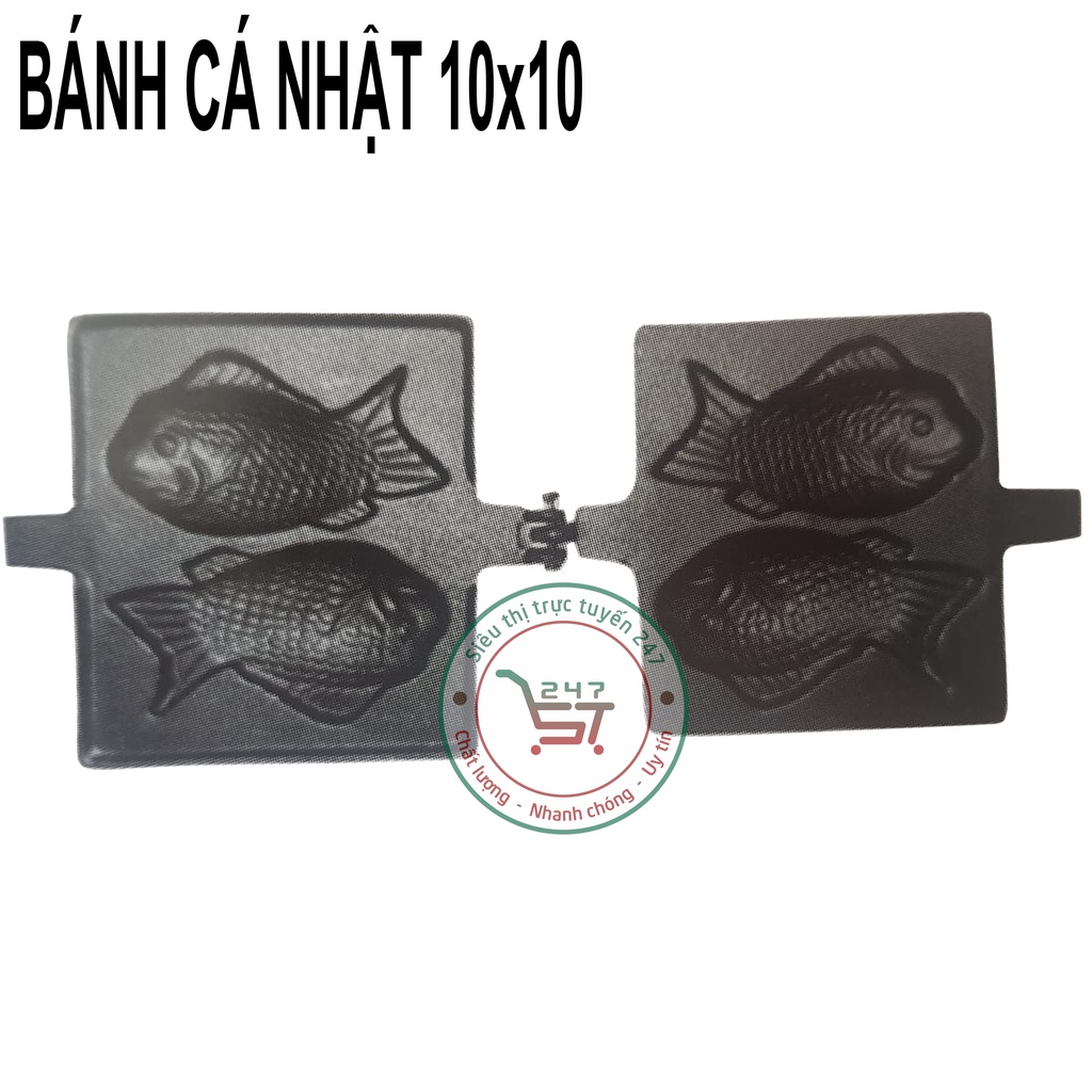 Khay nướng bánh cá chữ nhật nhôm chống dính Huỳnh Anh trên bếp ga
