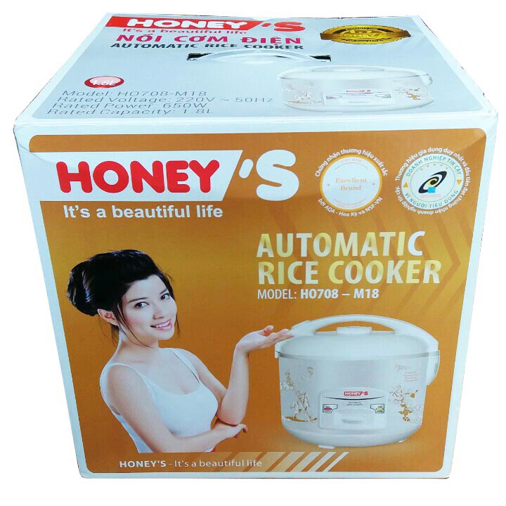 Nồi cơm điện Honeys 1.8L HO708-M18 | BigBuy360 - bigbuy360.vn