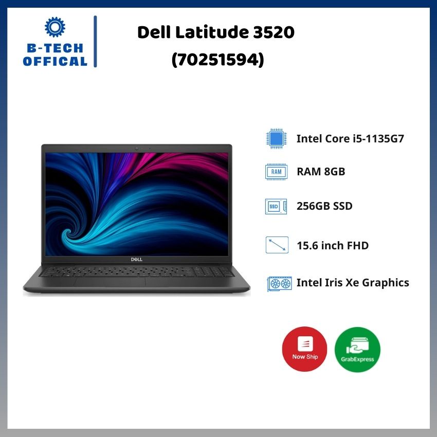 [ TẶNG VOUCHER 150K ] Laptop Dell Latitude 3520 (70251594)/ Intel Core i5-1135G7 (up to 4.2Ghz, 8Mb)/ RAM 8GB