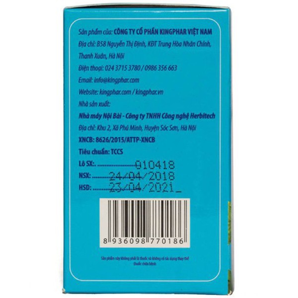 Agera Extra Kingphar - Hỗ Trợ Điều Trị Viêm Mũi, Viêm Xoang (Lọ 50 Viên)