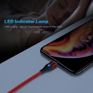Floveme 3A Fast Charging Magnetic Cable Micro USB Lightning Type-C Cable