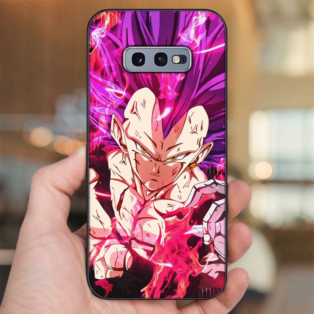 Ốp lưng Samsung S10e viền đen in hình Vegeta Dragon Ball