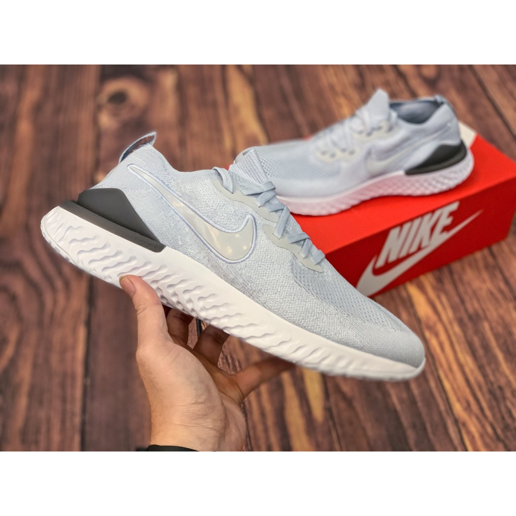 Giày Epic React Flyknit 2 nam nữ cao cấp nhẹ bền êm thể thao (xám)