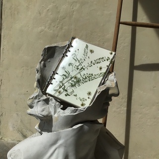 Sổ bìa hoa lá resin Green Note