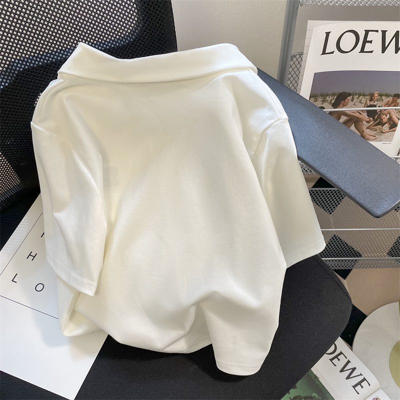 Áo thun SUXI tay ngắn màu sắc đẹp thêu hình gấu dễ phối đồ thời trang mùa hè dành cho nữ