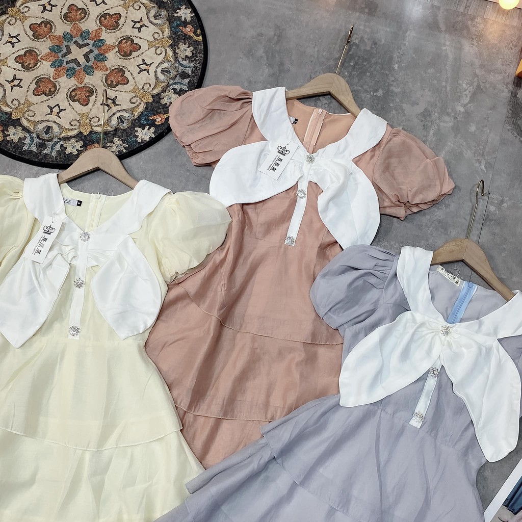 Váy tiểu thư tầng tầng nơ to Đính Đá ( kèm ảnh thật, video ) | BigBuy360 - bigbuy360.vn