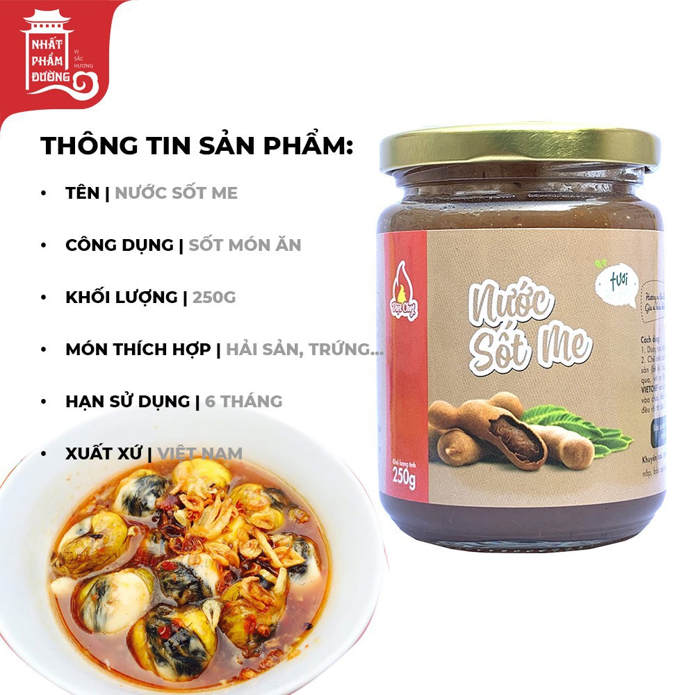 Combo nước sốt me 250g + chai nước tương chấm thịt nướng, chai nước chấm hải sản muối ớt xanh 120g