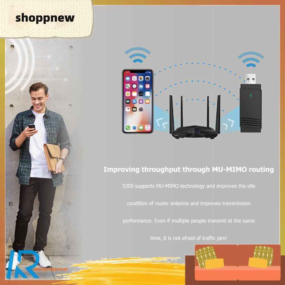 Usb Wifi Không Dây 2.4ghz / 5.8ghz 1300mbps | BigBuy360 - bigbuy360.vn