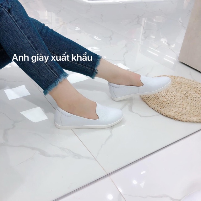 Giày mọi/ slipon da lì mềm VNXK(ảnh thật, kèm video)