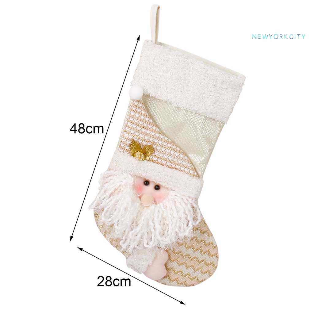 Túi Đựng Quà Giáng Sinh Bằng Vải Không Dệt Mềm Mại In Họa Tiết Một Mặt Tinh Tế