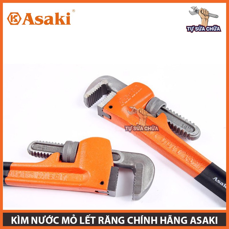 Kìm nước mỏ lết răng chính hãng Asaki 18inch AK-0635 chuyên dụng sửa ống nước, mỏ lết răng, kìm nước