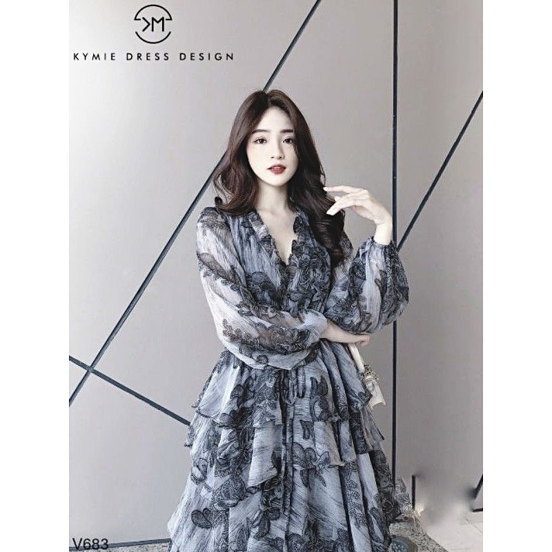 🌈 VÁY ĐẦM TƠ HOA DÀI 5 TẦNG SANG CHẢNH🍁