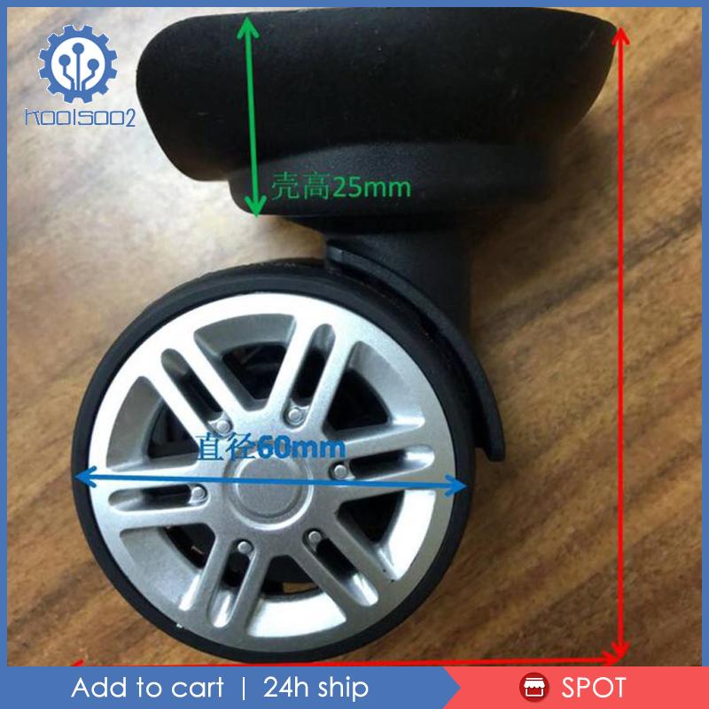 Set 4 Bánh Xe Hành Lý YJ-002 Màu Đen Thay Thế Tiện Dụng Koolsoo2