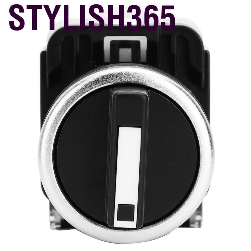 Stylish365 10 Pcs 22mm Push Button Switch  BEM38-20X / 33 Momentary Rotary Selector 3 Position Auto Reset