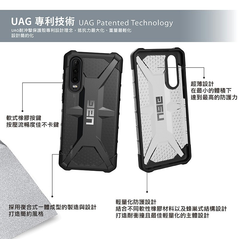 UAG Ốp điện thoại chống sốc chống va đập phong cách quân đội Mỹ cho Huawei P30Pro/P30/P20/P20PRO