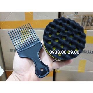 Lược tạo kiểu tóc xoăn premlock, bộ lược nhựa và mút xốp tạo kiểu tóc nam giới.