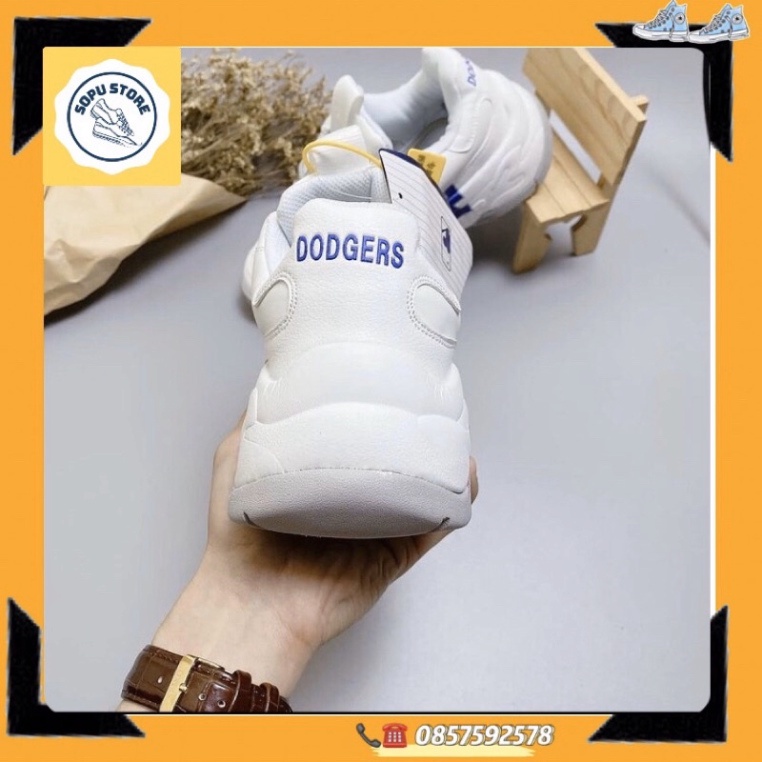 [FREE SHIP] Giày sneakers la đẹp trắng chữ xanh, đế cao [Hỗ trợ đổi trả]