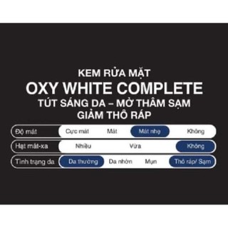 OXY White Complete - Kem rửa mặt tút sáng từ đất sét trắng 100g