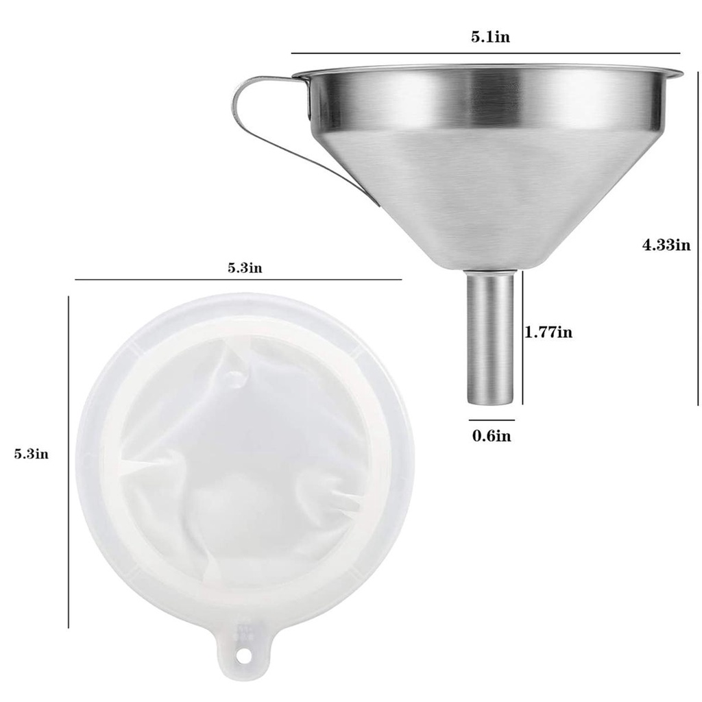 Phễu Lưới Lọc Nước Trái Cây Bằng Thép Không Gỉ Cho Nhà Bếp