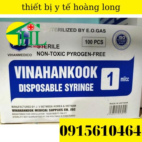 [Bán lẻ 10 chiếc] Bơm tiêm 1 lần Vinahankook 5ml