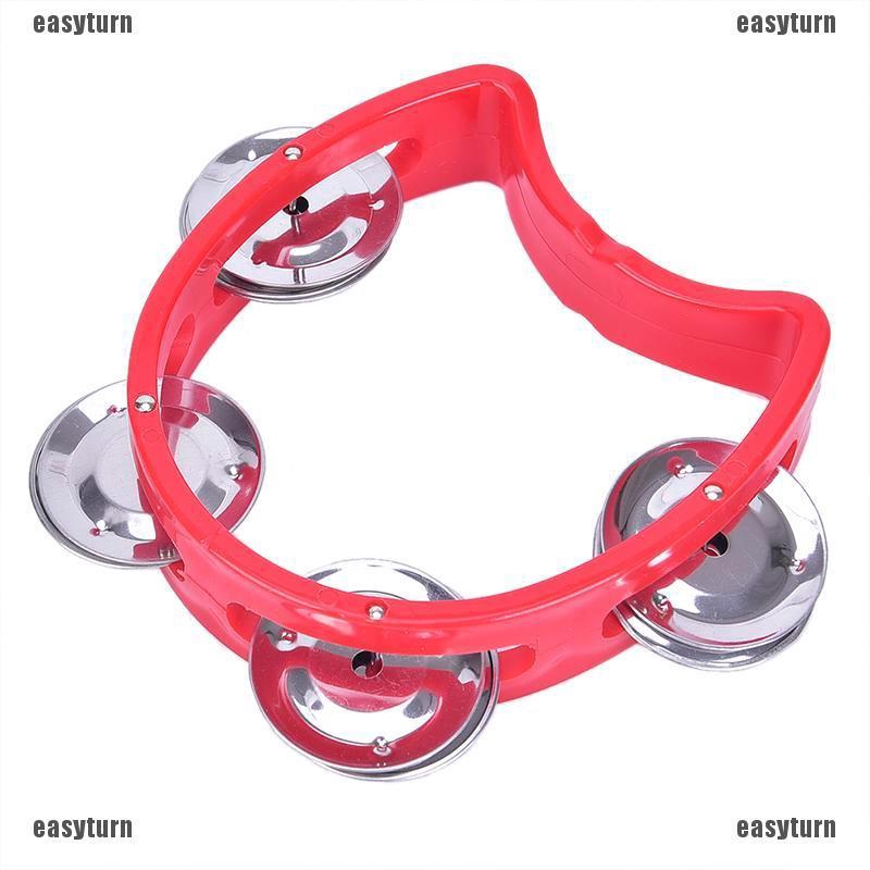 🌸ĐẦY ĐỦ 🌸Hand Held Tambourine Metal Bell Plastic Percussion for KTV Party Kid Game Toy