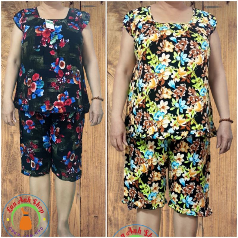 [HOT][Bigsize 67-78kg] Bộ tole lanh lửng trung niên bigsize tay búp | BigBuy360 - bigbuy360.vn