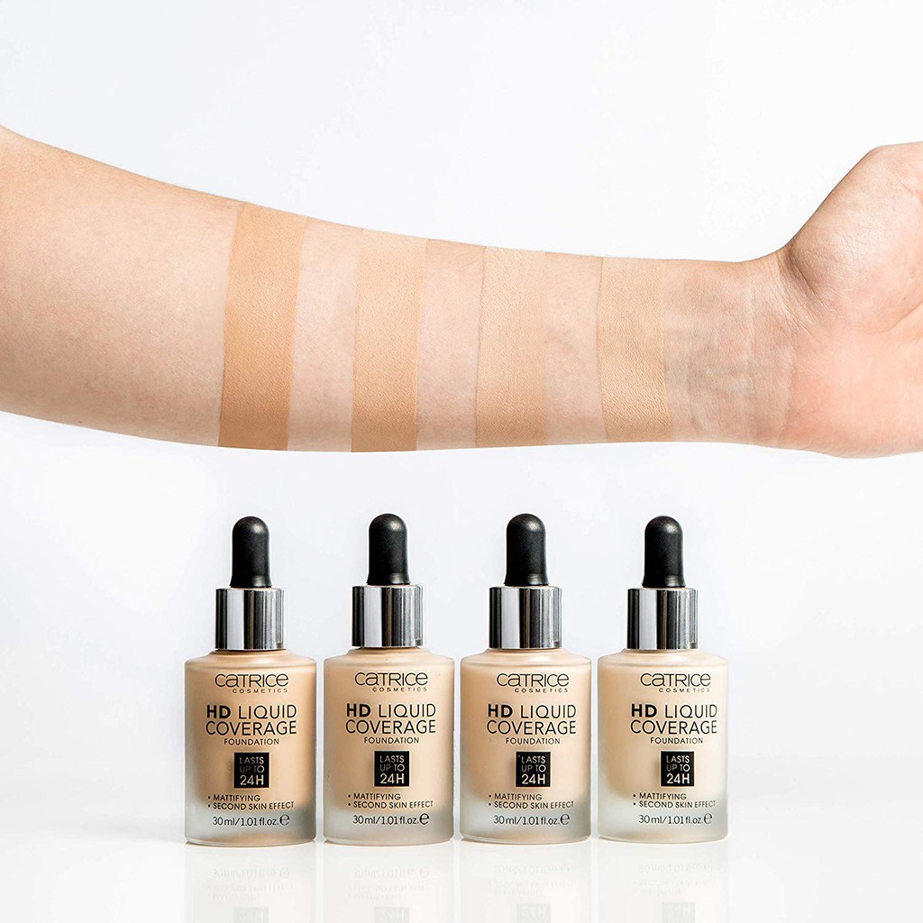 Kem Nền Che Phủ Hoàn Hảo + Kiềm Dầu 24H Catrice HD Liquid Coverage Foundation 30ml