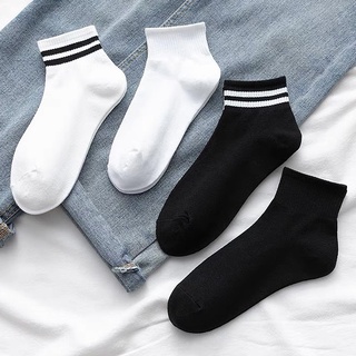 Tất vớ cổ cao trơn trắng đen nam nữ cotton co giãn 4 chiều thời trang LEMIA Design - TAT001