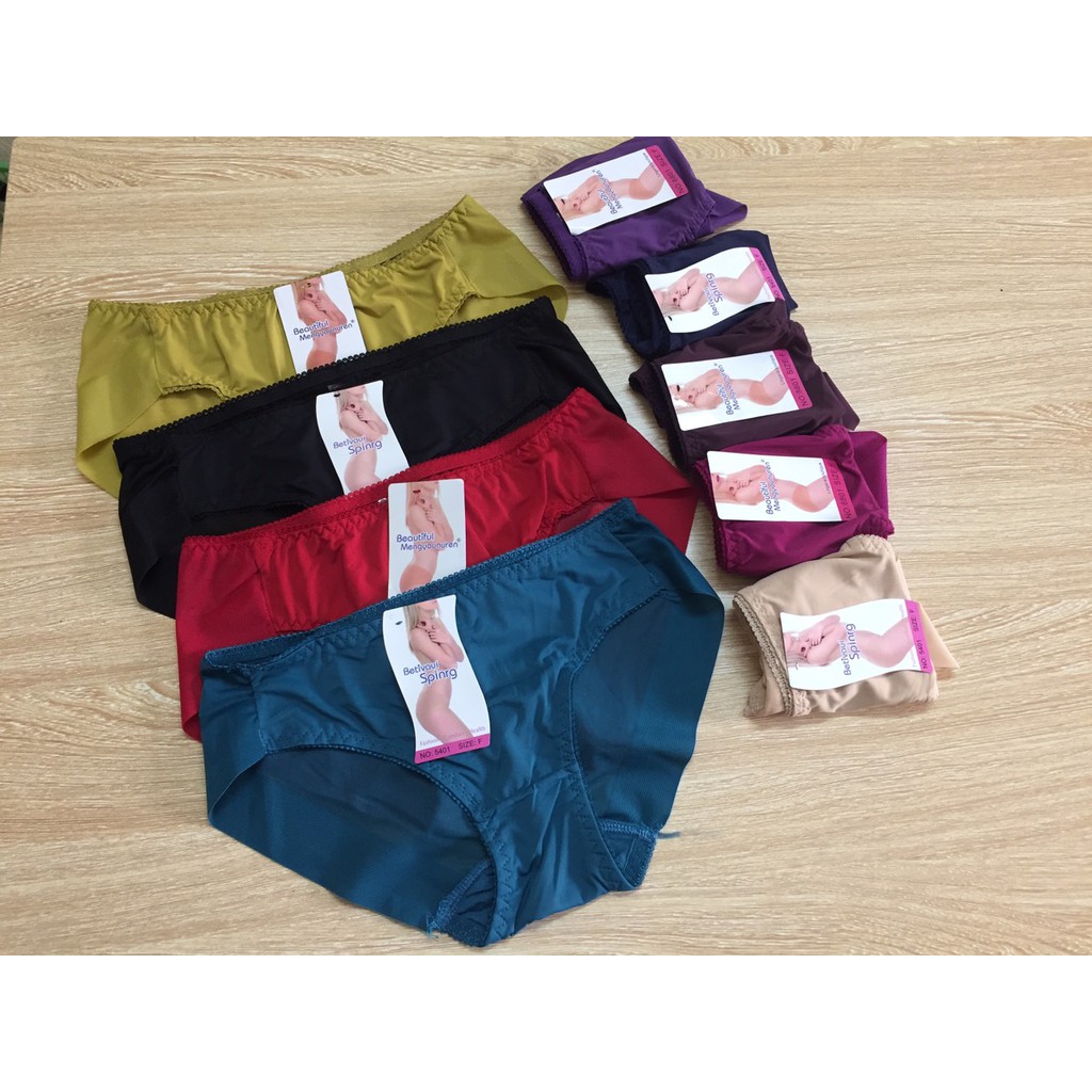 (Bộ 10 chiếc) QUẦN LÓT VIỀN REN MÁT TRƠN KHÔNG VIỀN mã 8801, Hàng loại 1 Siêu Hot, Siêu Đẹp (Ảnh thật)