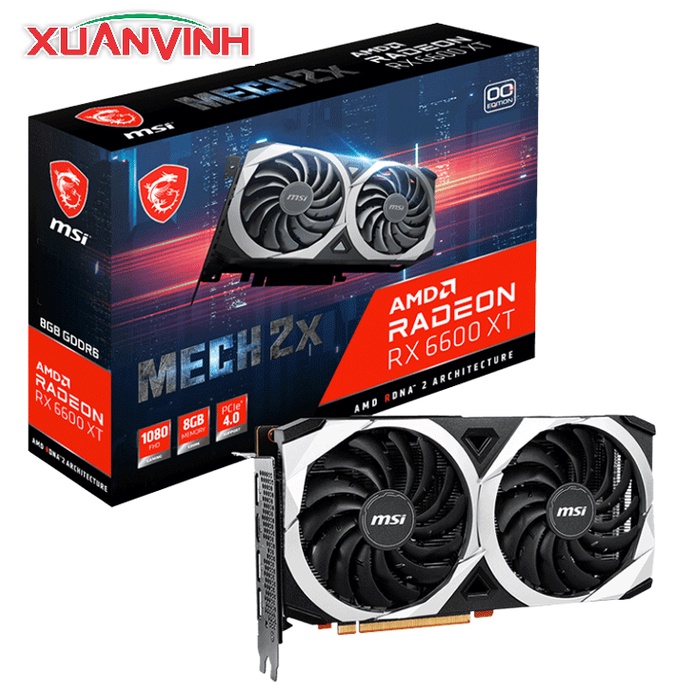 CARD MÀN HÌNH MSI AMD RX 6500 XT 6600 6600XT Mech OC 8G NEW CHÍNH HÃNG