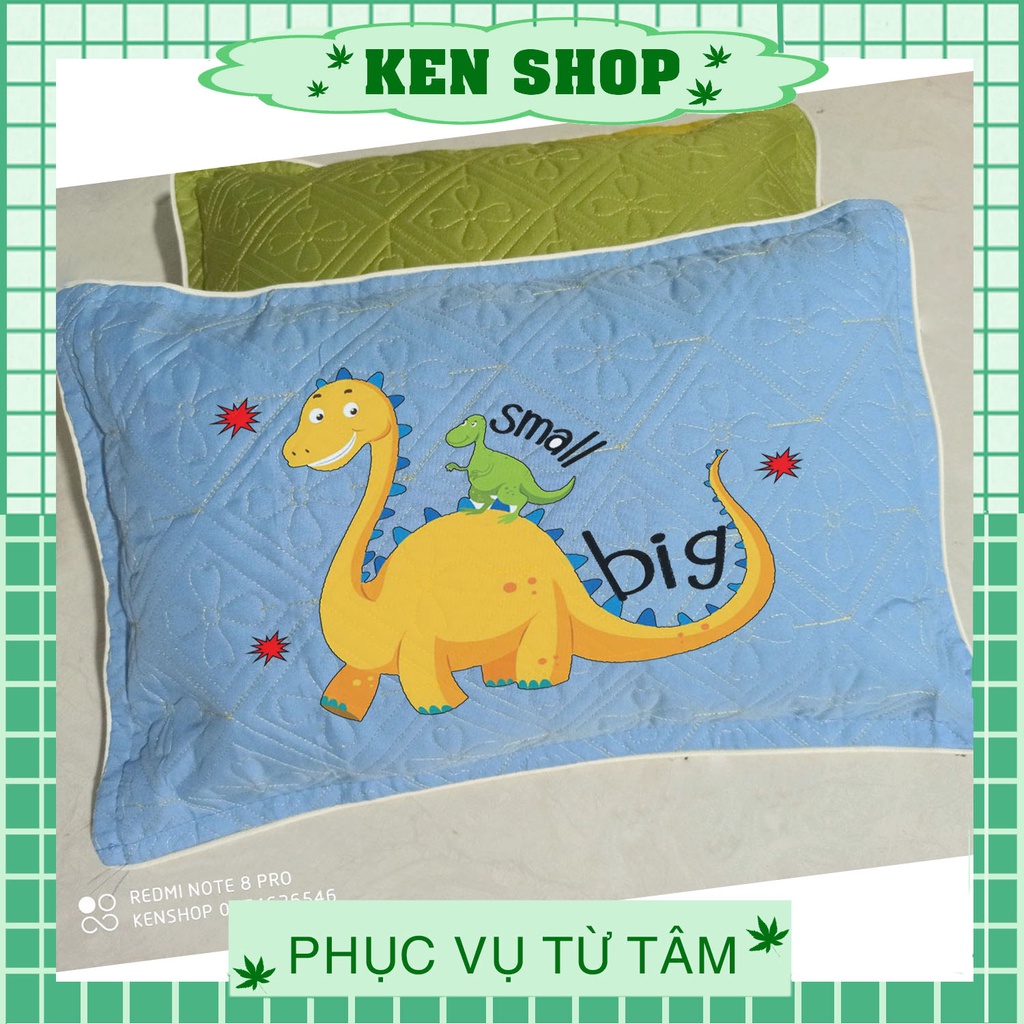 Gối đầu cho bé in hình khủng long, đồ chơi bé trai