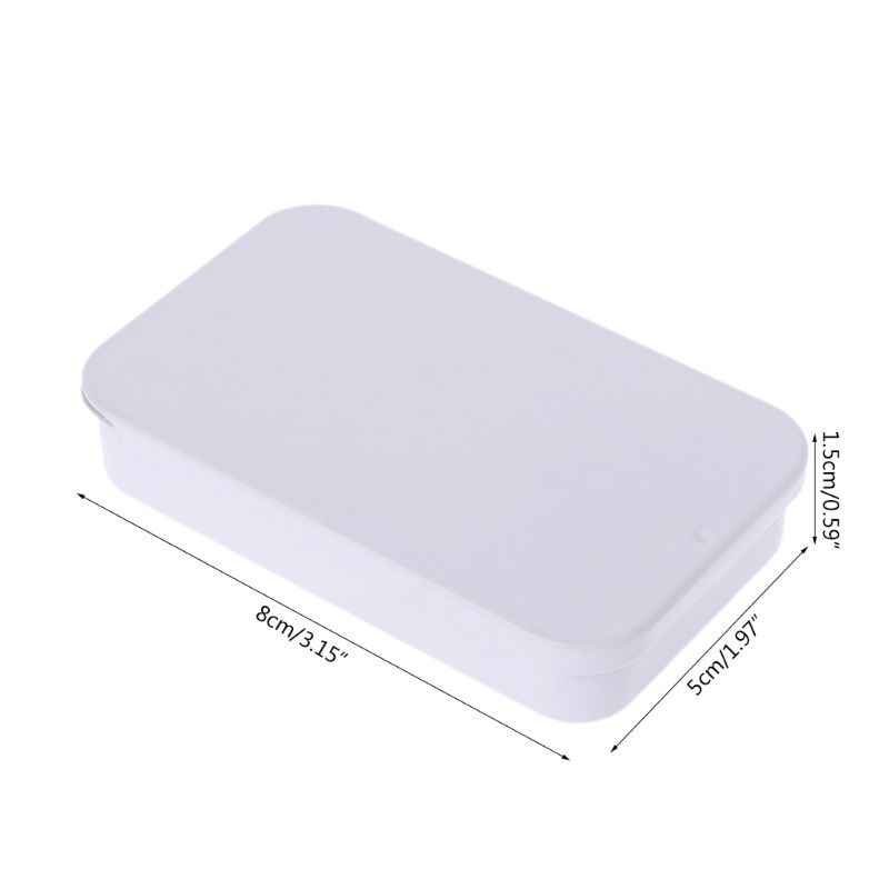 youyo* Metal Tin Rectangle Mini Jewelry Storage Box Candy Coin Key Organizer Organizer Items Containers