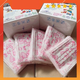Hộp 50 chiếc khẩu trang y tế trẻ em 3 lớp